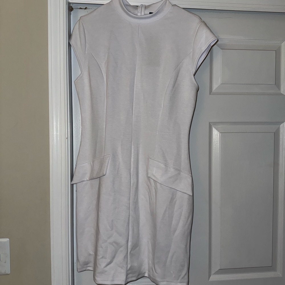 White Cap Sleeve Dress